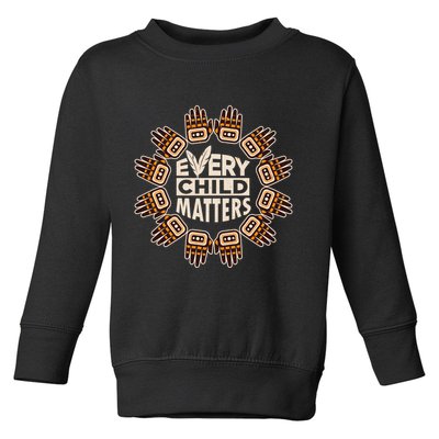 Every Child Matters Native American Hand Pattern Toddler Sweatshirt