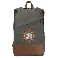 Every Child Matters Native American Hand Pattern Cotton Canvas Backpack