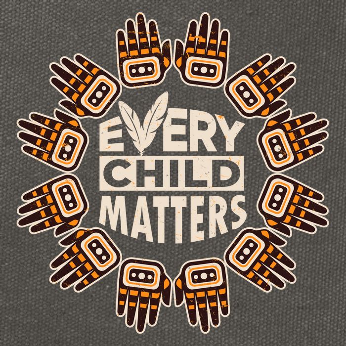 Every Child Matters Native American Hand Pattern Cotton Canvas Backpack
