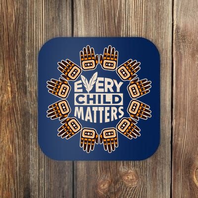 Every Child Matters Native American Hand Pattern Coaster