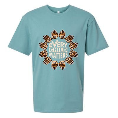 Every Child Matters Native American Hand Pattern Sueded Cloud Jersey T-Shirt