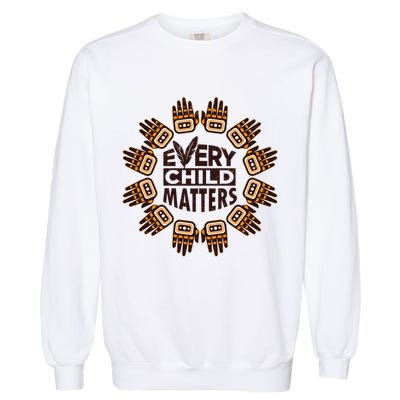 Every Child Matters Native American Hand Pattern Garment-Dyed Sweatshirt