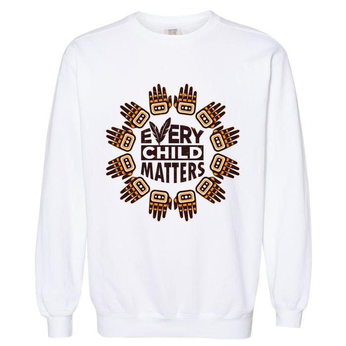 Every Child Matters Native American Hand Pattern Garment-Dyed Sweatshirt