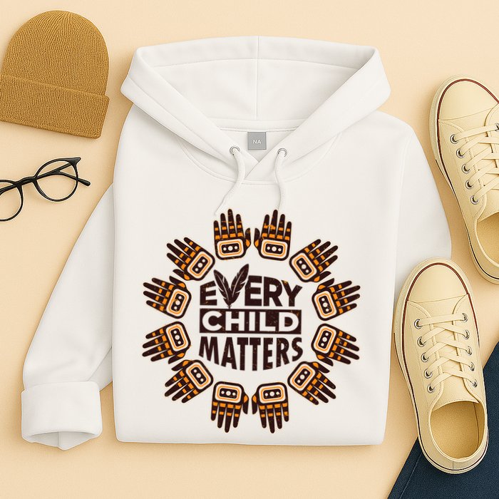 Every Child Matters Native American Hand Pattern Hoodie