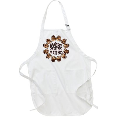 Every Child Matters Native American Hand Pattern Full-Length Apron With Pockets