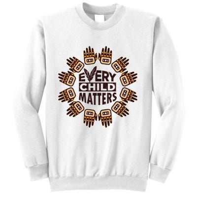 Every Child Matters Native American Hand Pattern Sweatshirt