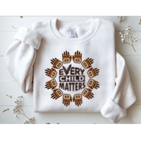 Every Child Matters Native American Hand Pattern Sweatshirt