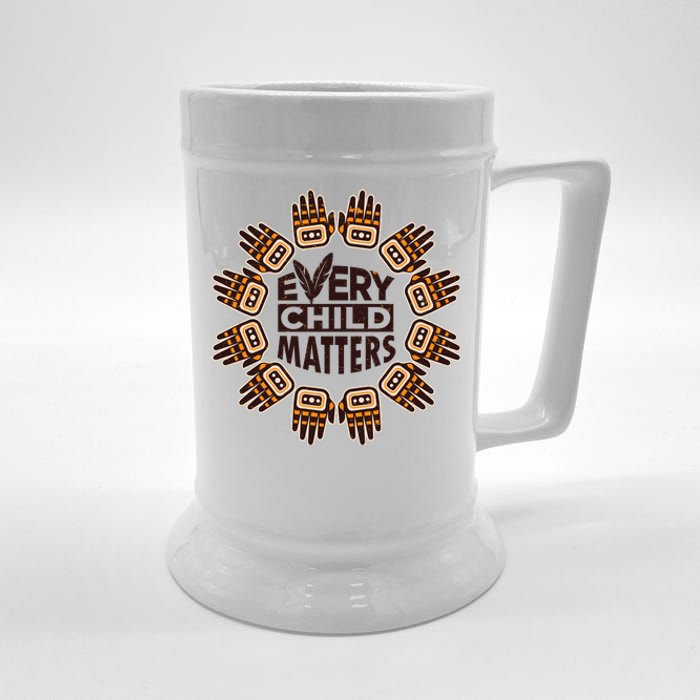 Every Child Matters Native American Hand Pattern Beer Stein