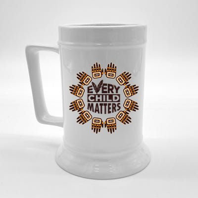 Every Child Matters Native American Hand Pattern Beer Stein