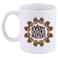 Every Child Matters Native American Hand Pattern 11oz C Handle Ceramic Mug