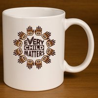 Every Child Matters Native American Hand Pattern 11oz C Handle Ceramic Mug
