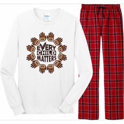 Every Child Matters Native American Hand Pattern Long Sleeve Pajama Set