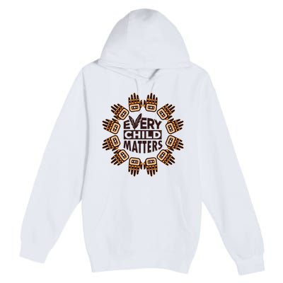 Every Child Matters Native American Hand Pattern Premium Pullover Hoodie