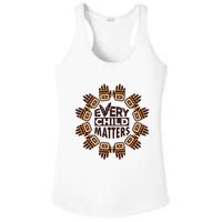 Every Child Matters Native American Hand Pattern Ladies PosiCharge Competitor Racerback Tank
