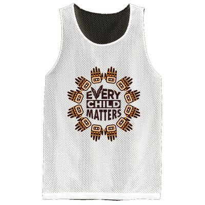 Every Child Matters Native American Hand Pattern Mesh Reversible Basketball Jersey Tank