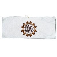 Every Child Matters Native American Hand Pattern Large Microfiber Waffle Golf Towel
