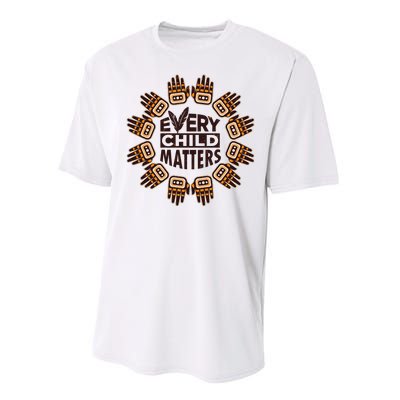 Every Child Matters Native American Hand Pattern Performance Sprint T-Shirt