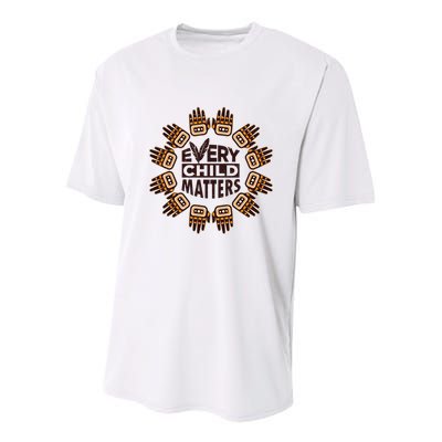Every Child Matters Native American Hand Pattern Youth Performance Sprint T-Shirt