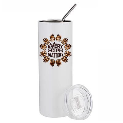 Every Child Matters Native American Hand Pattern Stainless Steel Tumbler