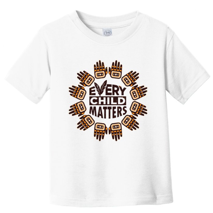 Every Child Matters Native American Hand Pattern Toddler T-Shirt