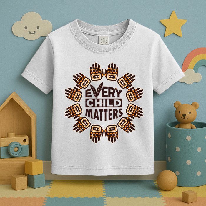 Every Child Matters Native American Hand Pattern Toddler T-Shirt