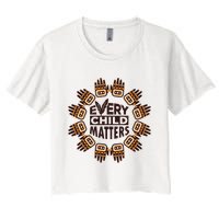 Every Child Matters Native American Hand Pattern Crop Top