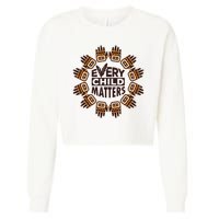 Every Child Matters Native American Hand Pattern Cropped Pullover Crew