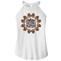 Every Child Matters Native American Hand Pattern Women's Perfect Tri Rocker Tank