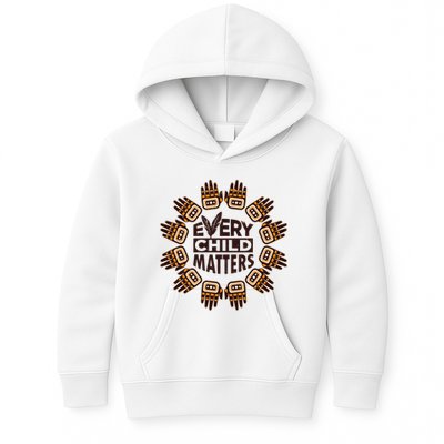 Every Child Matters Native American Hand Pattern Kids Hoodie
