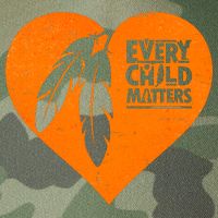 Every Child Matters Native American Feather Heart Legacy Tie Dye Trucker Hat