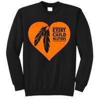 Every Child Matters Native American Feather Heart Sweatshirt