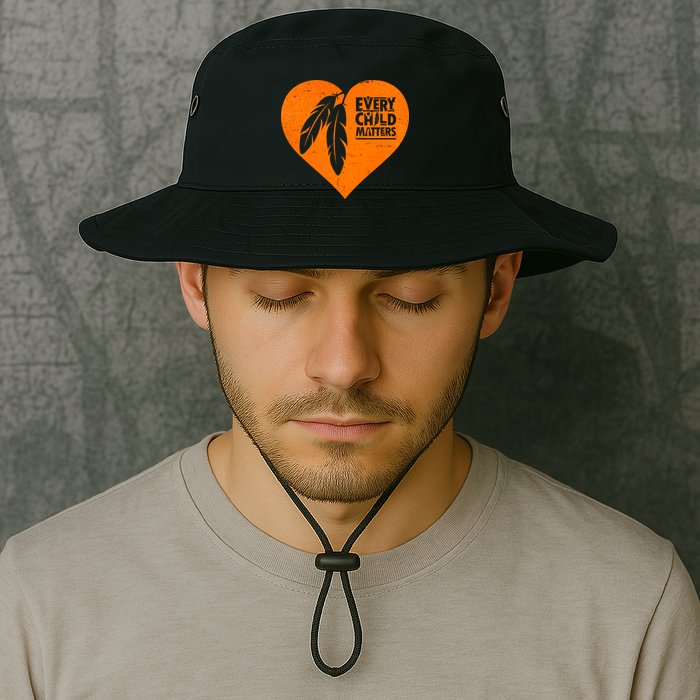 Every Child Matters Native American Feather Heart Legacy Cool Fit Booney Bucket Hat