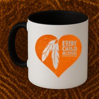 Every Child Matters Native American Feather Heart Mug