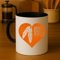 Every Child Matters Native American Feather Heart Mug