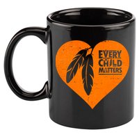 Every Child Matters Native American Feather Heart 11oz C Handle Ceramic Mug