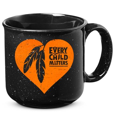 Every Child Matters Native American Feather Heart 15oz Campfire Ceramic Mug