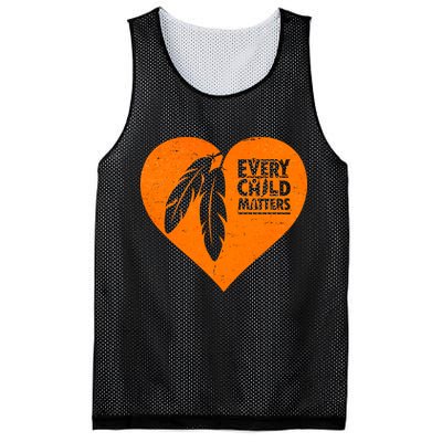 Every Child Matters Native American Feather Heart Mesh Reversible Basketball Jersey Tank