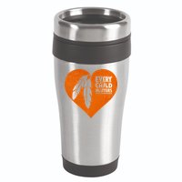 Every Child Matters Native American Feather Heart 16oz Travel Tumbler