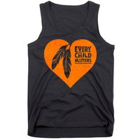 Every Child Matters Native American Feather Heart Tank Top