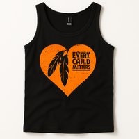 Every Child Matters Native American Feather Heart Tank Top