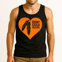 Every Child Matters Native American Feather Heart Tank Top