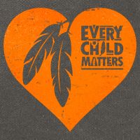 Every Child Matters Native American Feather Heart Cotton Canvas Backpack