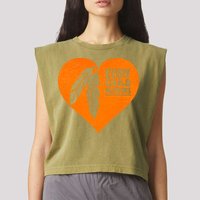 Every Child Matters Native American Feather Heart Garment-Dyed Women's Muscle Tee