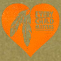 Every Child Matters Native American Feather Heart Garment-Dyed Women's Muscle Tee
