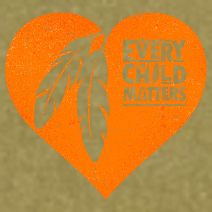 Every Child Matters Native American Feather Heart Garment-Dyed Women's Muscle Tee