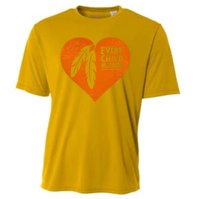 Every Child Matters Native American Feather Heart Cooling Performance Crew T-Shirt