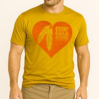 Every Child Matters Native American Feather Heart Cooling Performance Crew T-Shirt