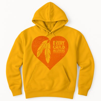 Every Child Matters Native American Feather Heart Hoodie