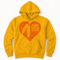 Every Child Matters Native American Feather Heart Hoodie