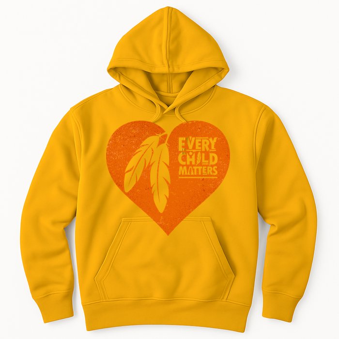 Every Child Matters Native American Feather Heart Hoodie